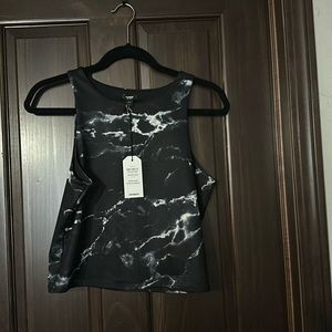 Express marble crop top - body contour collection